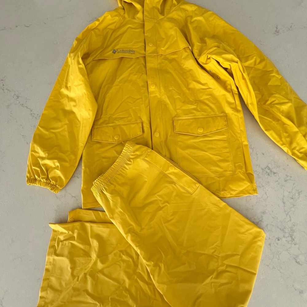 Columbia Bright Yellow Rain Suit